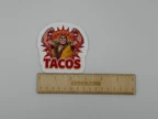 Funny Taco Vinyl Sticker - Powered By Tacos Die Cut Decal