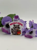Mildly Feral Raccoon Vinyl Sticker | Cute Funny Die Cut Animal Decal