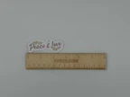 Peace and Love Vinyl Sticker Floral Quote Decal