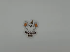 Funny Halloween Ghost Vinyl Sticker Here for the Boos