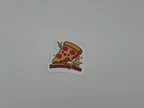 Powered By Pizza Vinyl Sticker