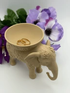 Elephant Jewelry Holder Bowl - 3D Printed PLA Ring Dish, Cute Desk Decor & Trinket Tray