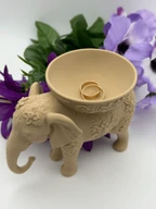 Elephant Jewelry Holder Bowl - 3D Printed PLA Ring Dish, Cute Desk Decor & Trinket Tray