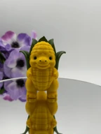 Cute Corn Dinosaur Figurine - 3D Printed PLA Desk Decor, Kawaii Dino Collectible