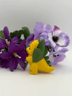 Cute Corn Dinosaur Figurine - 3D Printed PLA Desk Decor, Kawaii Dino Collectible