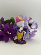 Skeleton Clown Figurine - Hand-Painted 3D Printed Horror Decor