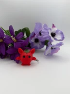 Cute Strawberry Bat Keychain - 3D Printed PLA Kawaii Bat Charm