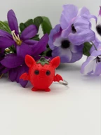 Cute Strawberry Bat Keychain - 3D Printed PLA Kawaii Bat Charm