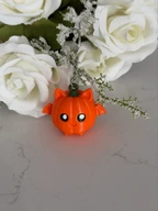 Cute Pumpkin Bat Keychain 3D Printed PLA Charm