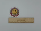 Peace and Love Smiley Face Floral Sticker