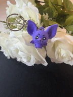 Cute Bat Character Keychain - 3D Printed PLA Charm