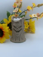 Scary Face Candle Holder - Beige Gothic Decor