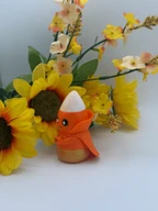 Candy Corn Vampire Figure - 3D Printed Halloween Decor