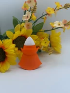 Candy Corn Vampire Figure - 3D Printed Halloween Decor