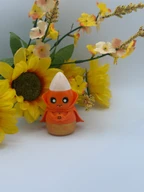 Candy Corn Vampire Figure - 3D Printed Halloween Decor