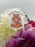 Pumpkin Spice Capybara Vinyl Sticker