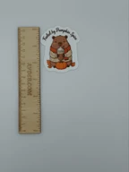 Pumpkin Spice Capybara Vinyl Sticker
