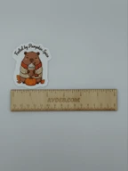 Pumpkin Spice Capybara Vinyl Sticker