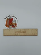 Books and Pumpkin Spice Vinyl Sticker