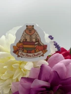 Capybara Reading Vinyl Sticker One More Chapter