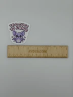 Cute Bat Vinyl Sticker Too Cute To Panic