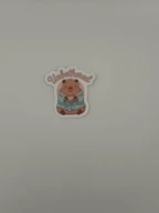 Unbothered Capybara Vinyl Sticker | Cute Kawaii Die-Cut Cartoon Decal