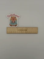 Unbothered Capybara Vinyl Sticker | Cute Kawaii Die-Cut Cartoon Decal