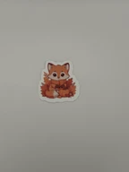 Cute Autumn Fox Vinyl Sticker