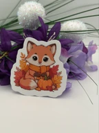Cute Autumn Fox Vinyl Sticker