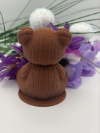 Hand-Painted Teddy Bear Figurine - 3D Printed PLA Shelf Decor