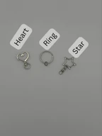 Cute Teddy Bear Heart Keychain, 3D Printed Bear Charm