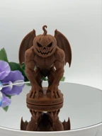 Pumpkin Gargoyle 3D Printed Halloween Statue