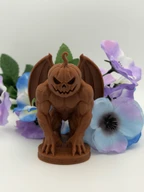 Pumpkin Gargoyle 3D Printed Halloween Statue