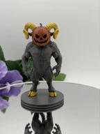 Horned Pumpkin Demon - 3D Printed Halloween Statue