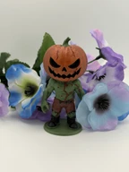 Pumpkin Head Zombie - Hand-Painted 3D Printed Halloween Decor Figure