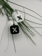 Custom X (Twitter) NFC Keychain 3D Printed