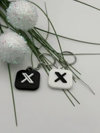 Custom X (Twitter) NFC Keychain 3D Printed