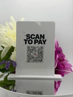 Personalized Acrylic QR Code Sign Scan to Pay Stand