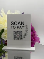 Personalized Acrylic QR Code Sign Scan to Pay Stand