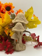 3D Printed Mushroom Cluster Sculpture - Enchanted Forest Art Deco Fantasy Decor