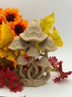 3D Printed Mushroom Cluster Sculpture - Enchanted Forest Art Deco Fantasy Decor
