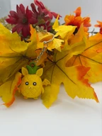 Kawaii Pineapple Bat Keychain - 3D Printed Cute Fruit Bat Charm