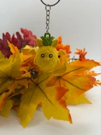 Kawaii Pineapple Bat Keychain - 3D Printed Cute Fruit Bat Charm