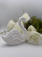 Abstract Swan Sculpture 3D Print, Modern Swan Statue, Elegant Home Decor