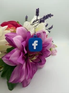 Facebook NFC Keychain 3D Printed Key Ring | Tech Accessory Gift