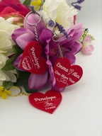 Personalized Heart Acrylic Keychain Romantic Gift