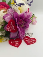 Personalized Heart Acrylic Keychain Romantic Gift