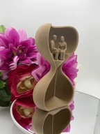 3D Printed Romantic Couple Hourglass Sculpture