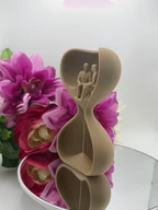 3D Printed Romantic Couple Hourglass Sculpture