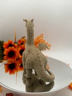 Cute Brachiosaurus Dragon Figurine - 3D Printed Fantasy Dinosaur Decor